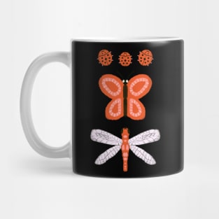 Cute critters ladybug butterfly and dragonfly Mug